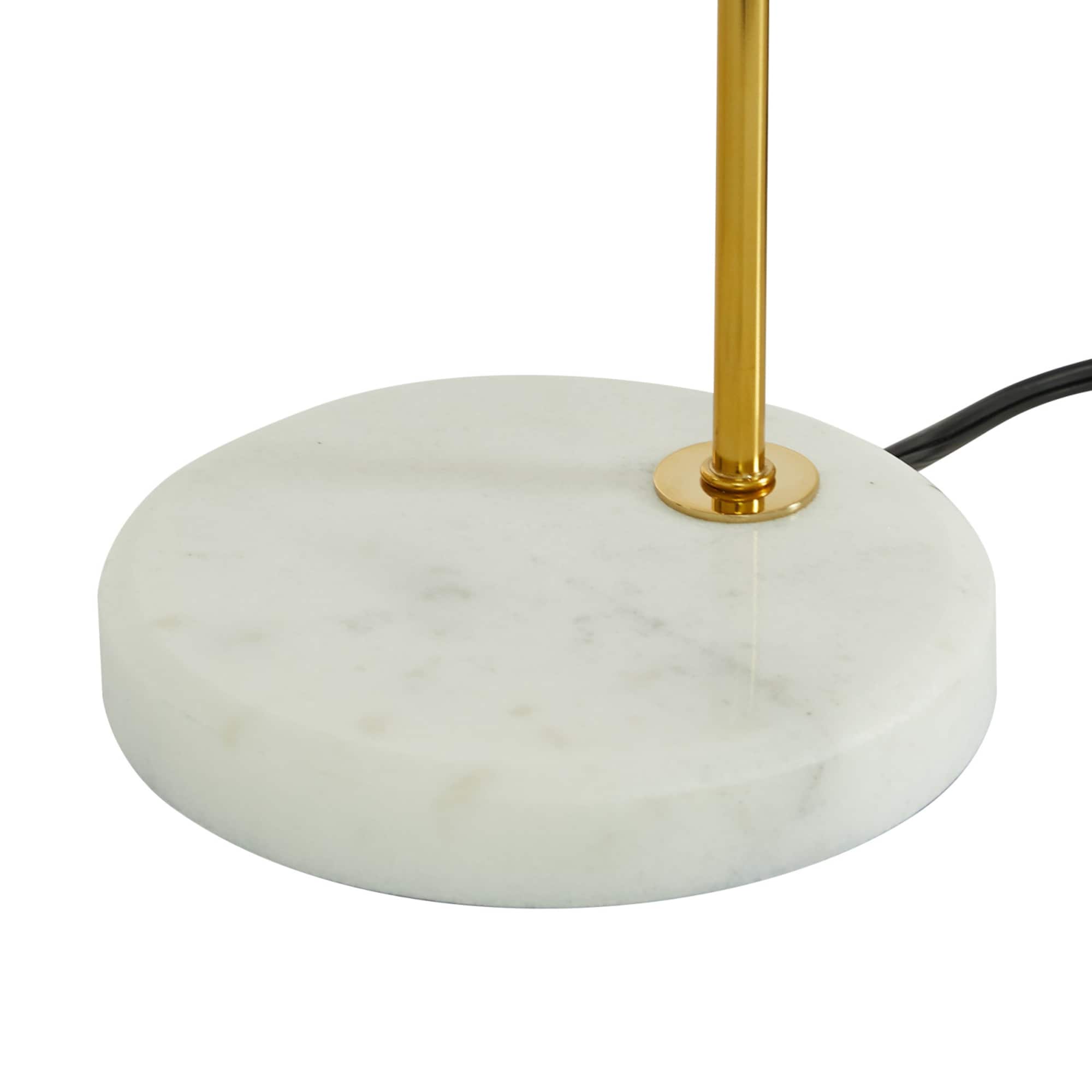 22" White Metal Modern Table Lamp